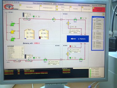 Petrol sahası. El sanatları, demir tasarımlar ve borular.