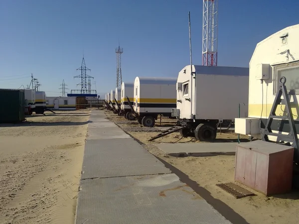 Campo Petróleo Equipamento Artesanato Sibéria Ocidental Projetos Ferro Tubos — Fotografia de Stock