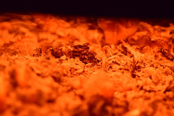 Heiße Kohlen Ofen Rot Verbrannt Durch Erhitzen Des Partikelbaums — Stockfoto