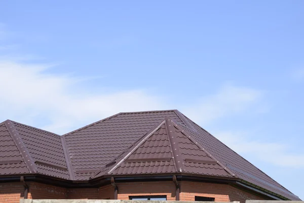 Roof Metal Sheets Modern Types Roofing Materials — Stock Photo, Image