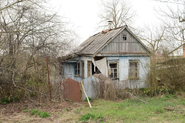 Stary Dom Opuszczony Adobe Wsi Niszczy Dom — Zdjęcie stockowe