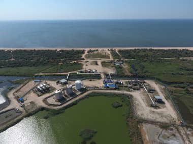 Kurutma gaz ve yoğuşma toplama donatımı. Üstten Görünüm.