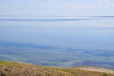 Deniz kıyı haliç manzarası. Lyman ve Karadeniz şiş.