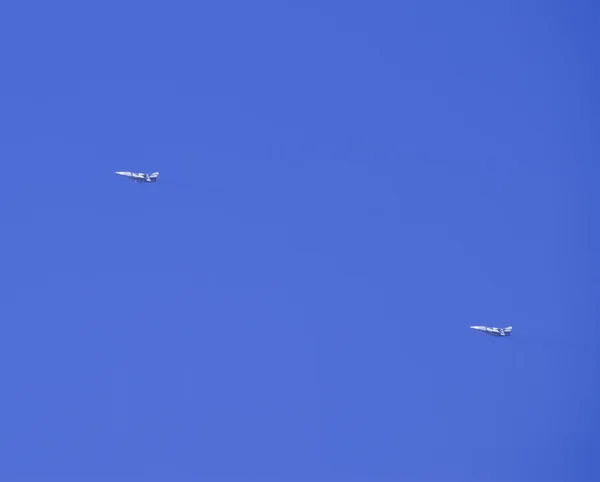 Luchador Volador Cielo Ejercicios Aeronaves Militares — Foto de Stock