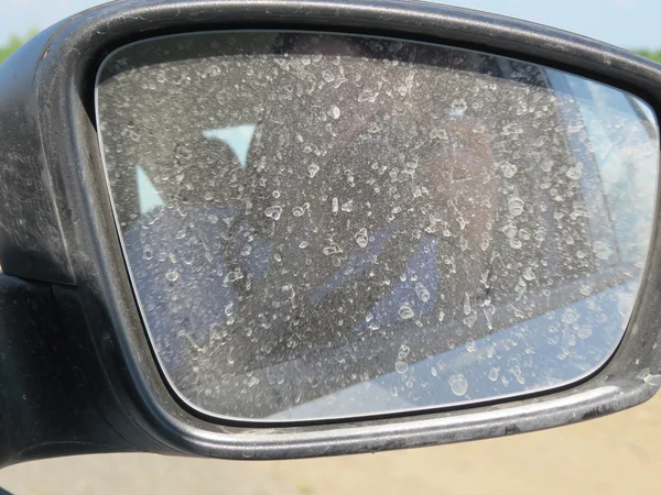 Espelho Automóvel Sujo Isso Acontece Quando Não Lavas Carro — Fotografia de Stock