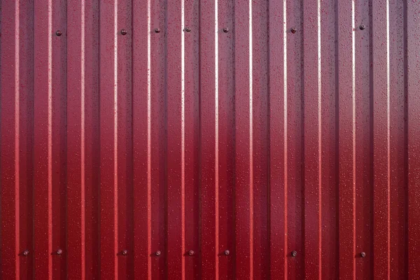 Padrão Diagonal Perfil Metálico Cercas Ferro Galvanizado Pintadas Por Uma — Fotografia de Stock