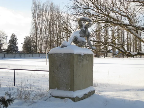 Denkmal Für Den Fußballer Winter — Stockfoto