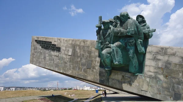Pomnik Żołnierzy Wyzwolicieli Małej Ziemi Walczyć Wojnie Światowej — Zdjęcie stockowe