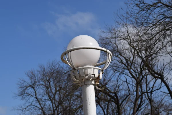 Lampa Parku Miejscowości Połtawa — Zdjęcie stockowe