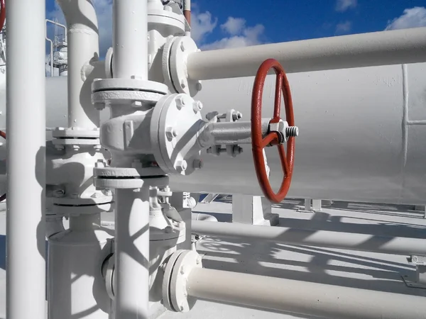 Trava Oleoduto Equipamento Para Refinação Primária Petróleo — Fotografia de Stock