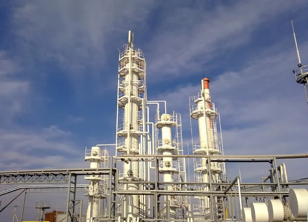 Rafineria Ropy Naftowej Urządzenia Rafinacji Ropy Naftowej — Zdjęcie stockowe