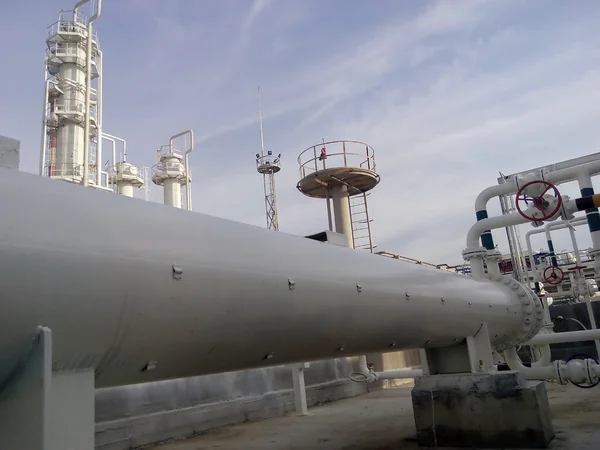 Intercambiador Calor Una Refinería Equipo Para Refino Petróleo —  Fotos de Stock