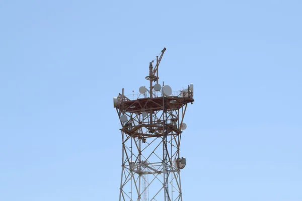 Satellite Antennas Repeaters Tower Telecommunications — Stock Photo, Image
