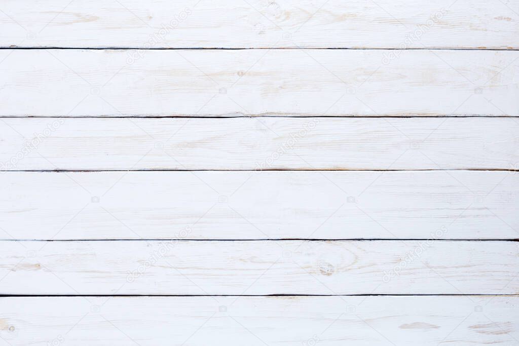 White wooden textured background template. Empty space for design 