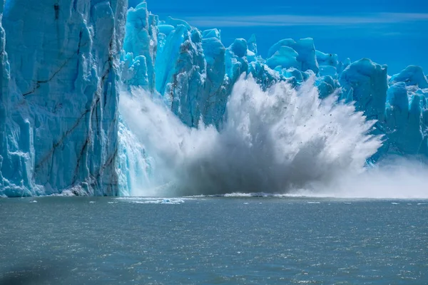 アルゼンチンのパタゴニアでの氷河の眺め ストック画像