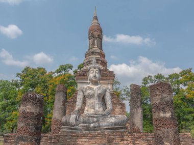 Tayland 'ın Sukhothai' sindeki Buda Heykeli