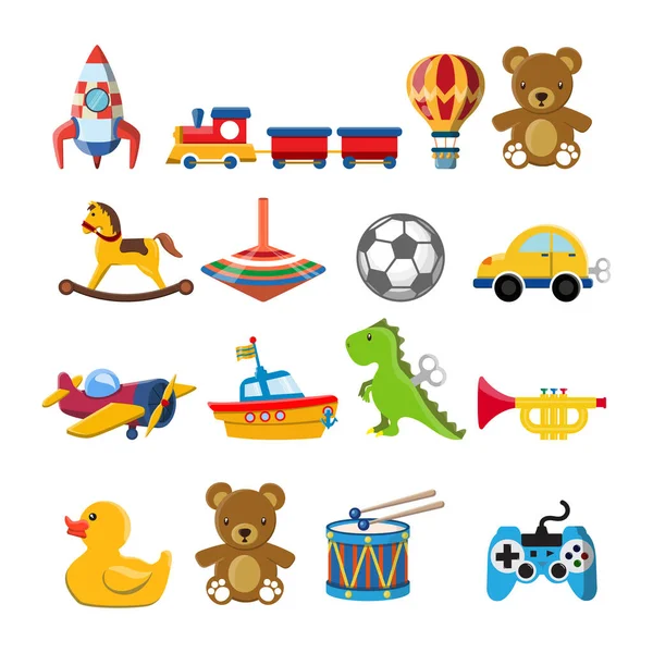 Vector Image Cute Vector Objects Kids Toys Funny Images — Stock Vector