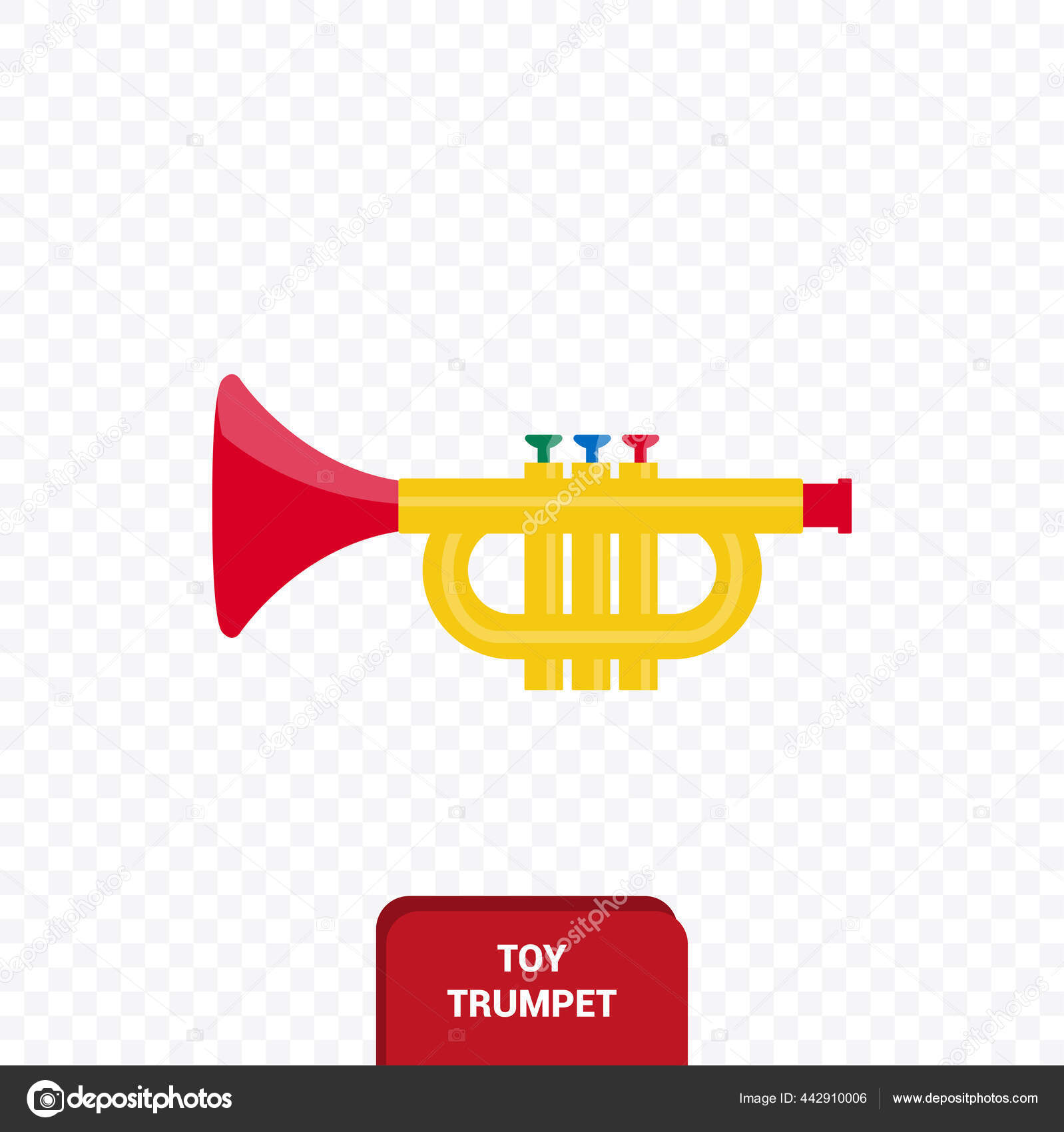 Imagen Vectorial Dibujo Una Trompeta Juguete Vector de stock por ©SoniaRub  442910006