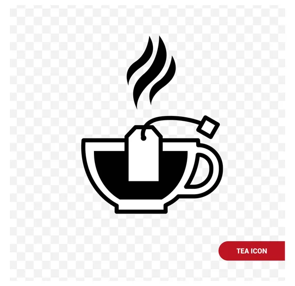 Vektör görüntüsü. Çay içme ikonu. Çay hazırlama zamanı ve sıcaklığı.