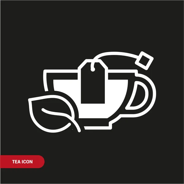 Vektör görüntüsü. Çay içme ikonu. Çay hazırlama zamanı ve sıcaklığı.