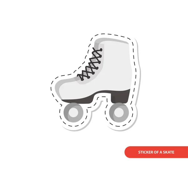 Vectorbeeld Kindersticker Van Een Leuk Skateboard — Stockvector