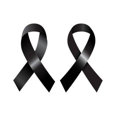 Siyah kravatlı bir resim. Yas sembolü.