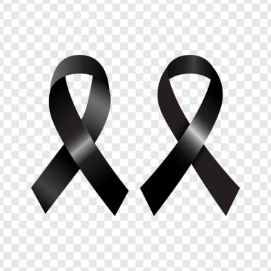 Siyah kravatlı bir resim. Yas sembolü.