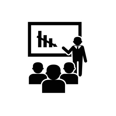 Vektör görüntüsü. Profesyonel bir eğitmenin simgesi.