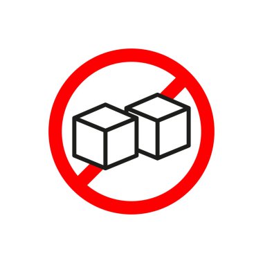 Şekersiz yemek ikonu. Sağlıklı yiyecek görüntüsü.