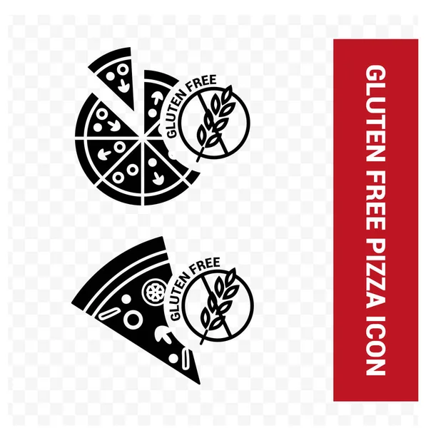 Vektör görüntüsü. Glütensiz pizzanın simgesi..