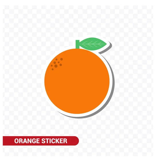 Imagem Vetorial Adesivo Uma Laranja — Vetor de Stock