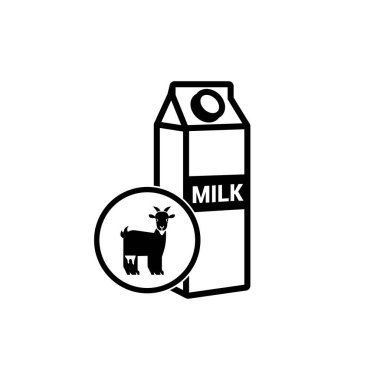 Vektör görüntüsü. Keçi sütü simgesi.