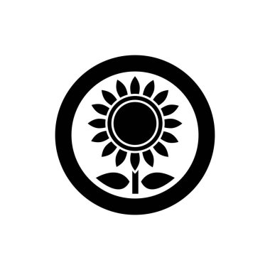 Vektör görüntüsü. Bir ayçiçeğinin simgesi.