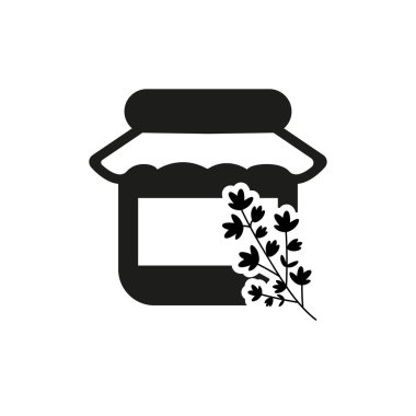 Vektör görüntüsü. Kekik bal simgesi.