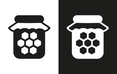 Vektör görüntüsü. Bal ikonu. Temel simge.