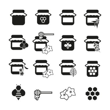 Vektör görüntüsü. Bal ikonu. Temel simge.