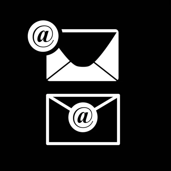 Значок Электронной Почты Изображение Конверта Символом Электронной Почты Редактируемый Вектор — стоковый вектор
