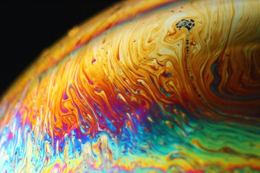 Bulanık renk ve yakından bir kabarcık tarzı fotoğrafı