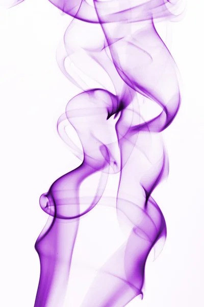 Movimento di fumo colorato con sfondo bianco . — Foto Stock