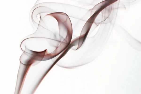 Movimento di fumo colorato con sfondo bianco . — Foto Stock