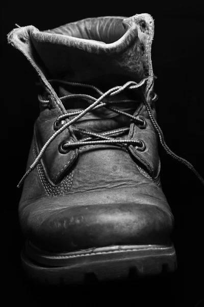 Botas fundo é preto e branco — Fotografia de Stock