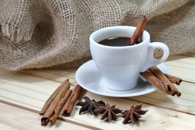 Sıcak cinamon espresso bardak 