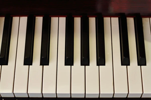 Teclas de piano. vista de cerca . — Foto de Stock