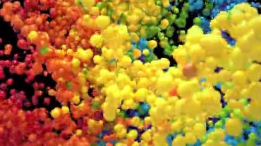 Kabarcık Patlaması - renkli köpük topları balonlar küreler patlama alfa kanalı