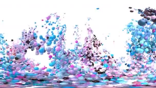 Bubble Burst - schäumende Kugeln Ballons Kugeln Explosion Alpha-Kanal — Stockvideo