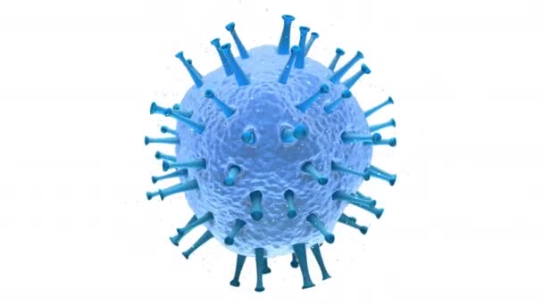 Azul 2019-nCov COVID-19 coronavirus corona vírus influenza H1N1 Gripe 2020 — Vídeo de Stock