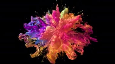 Renk Patlaması - renkli duman tozu patlaması sıvı mürekkep parçacıkları alfa matte
