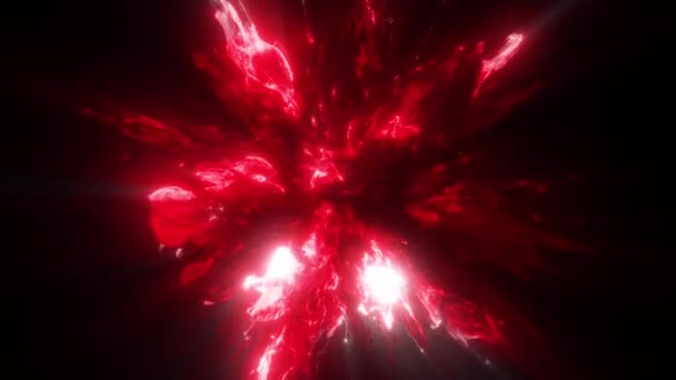컬러 버스트 화려 한 연기 분말 폭발 액체 잉크 빛 입자 알파 매트 — 비디오