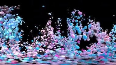 Kabarcık Patlaması - köpüren balonlar küreler patlama alfa kanalı