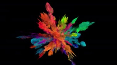 Renk Patlaması - renkli duman tozu patlaması sıvı mürekkep parçacıkları alfa matte